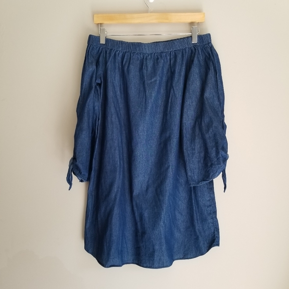 DO+BE Off the shoulder mini denim dress - Picture 6 of 6